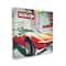 Stupell Industries Vibrant Sports Car Road Sign Pop Art Collage Canvas Wall Art